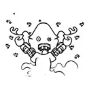 ghost with letter BOO tattoo design idea