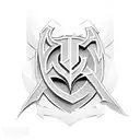 Warner brothers logo but with MB instead of WB tattoo design idea