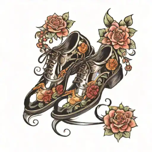 shiny shoes tattoo design idea