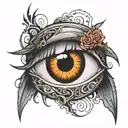shadow void in eye tattoo design idea
