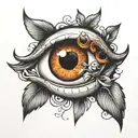 shadow void in eye tattoo design idea