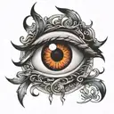 shadow void in eye tattoo design idea