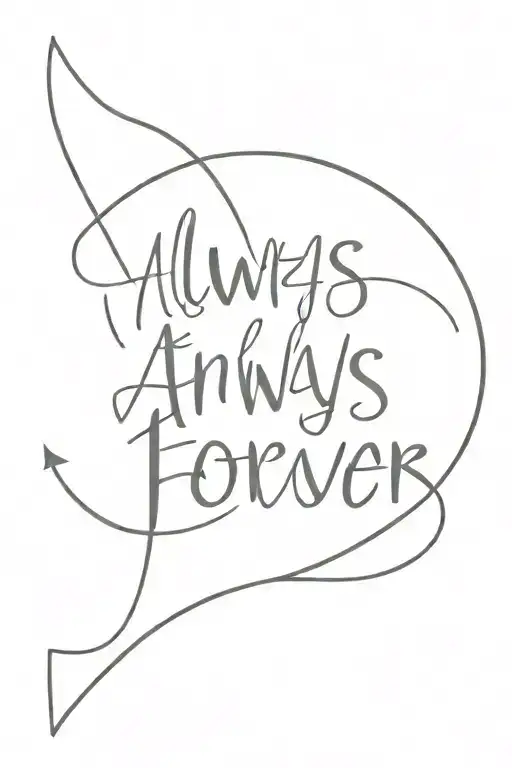 always and forever tattoo design idea