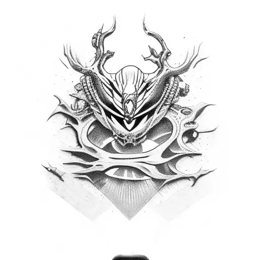 6 eyes vulture desouring rotten corpses tattoo design idea