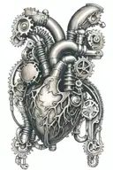 mechanical heart tattoo design idea