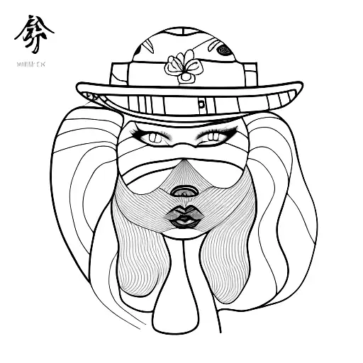lines daughter 3 family members  tattoo design idea