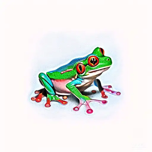 red eye tree frog  tattoo design idea