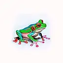 red eye tree frog  tattoo design idea