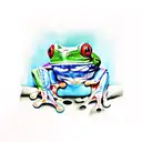 red eye tree frog  tattoo design idea