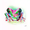 red eye tree frog  tattoo design idea