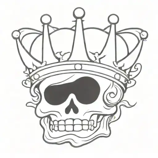crown and under it decor in the baroque style  tattoo design idea