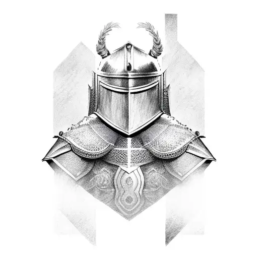 knight warrior  tattoo design idea