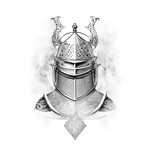 knight warrior  tattoo design idea