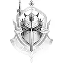 knight warrior  tattoo design idea
