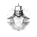 knight warrior  tattoo design idea