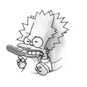 Bart simpsons being born from a lettuce tattoo design idea