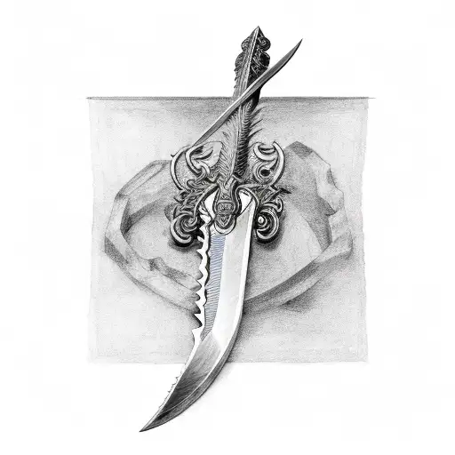 Sketch Sword Tattoo Idea - BlackInk AI