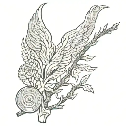 Air Force call sign is twig. I was an image of a twig theme that is based around Greek and Roman mythology tattoo design idea