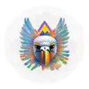 Empowered Condor (Condor head, athlete body) with riches, Condor positioned on a mountain positioned on top of a mountai tattoo design idea