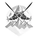 Empowered Condor (Condor head, athlete body) with riches, Condor positioned on a mountain positioned on top of a mountai tattoo design idea