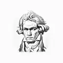 Beethoven, Pythagoras  tattoo design idea