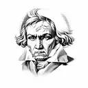 Beethoven, Pythagoras  tattoo design idea