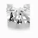 the Beatles walking on Abbey Road but is a piano tattoo design idea