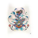 water drops tattoo design idea