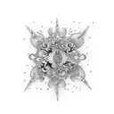 water drops tattoo design idea