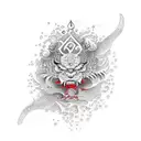 water drops tattoo design idea