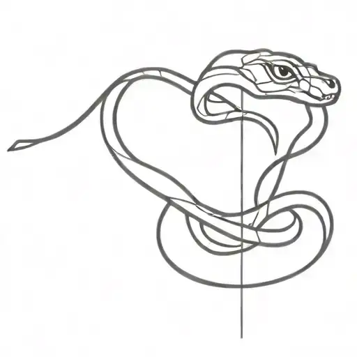 snake paradox tattoo design idea
