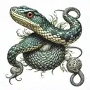 snake paradox tattoo design idea