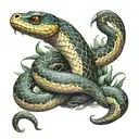 snake paradox tattoo design idea