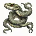 snake paradox tattoo design idea