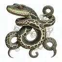 snake paradox tattoo design idea