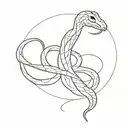 snake paradox tattoo design idea