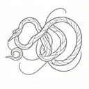 snake paradox tattoo design idea