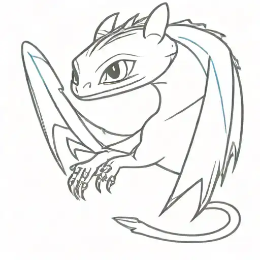 how to train your dragon toothless tattoo design idea