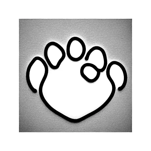 puppy paw and cloud tattoo design idea