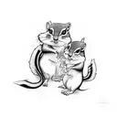 chipmunks qui font des conneries tattoo design idea