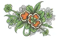 arsenal canon four leaf clover tattoo design idea