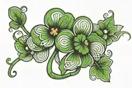 arsenal canon four leaf clover tattoo design idea