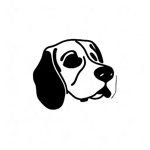 beagle dog named maple tattoo design idea