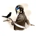 Itachi Uchiha and crows tattoo design idea