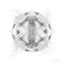 Runic code transforming into binary code tattoo design idea