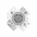 Runic code transforming into binary code tattoo design idea