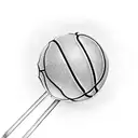 An intricate design of a basketball merging with a microphone, representing the connection between Kobe Bryant's love for basketball and his passion for storytelling tattoo design idea