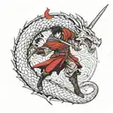 Berserk Guts wielding the Dragon Slayer tattoo design idea