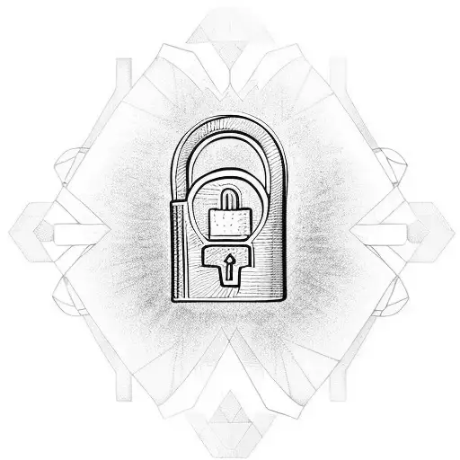 pADLOCK tattoo design idea