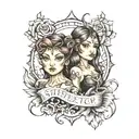 sisters protector tattoo design tattoo design idea